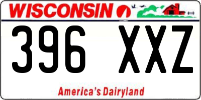 WI license plate 396XXZ