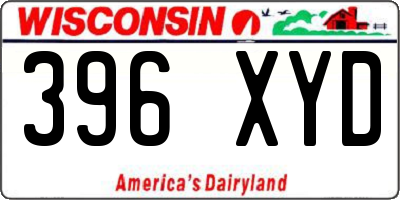 WI license plate 396XYD