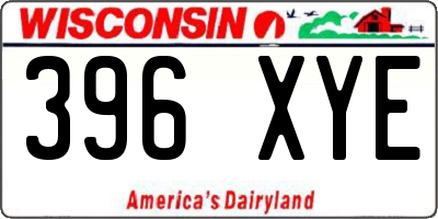 WI license plate 396XYE
