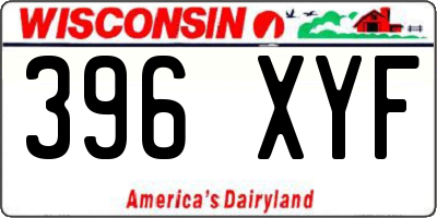 WI license plate 396XYF