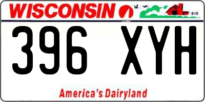 WI license plate 396XYH