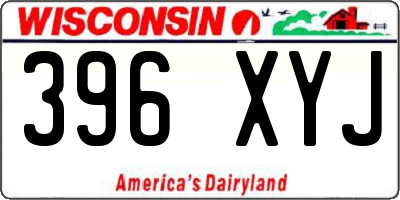 WI license plate 396XYJ