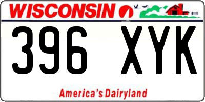 WI license plate 396XYK
