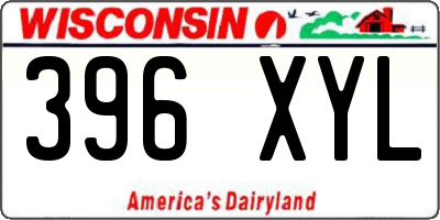 WI license plate 396XYL