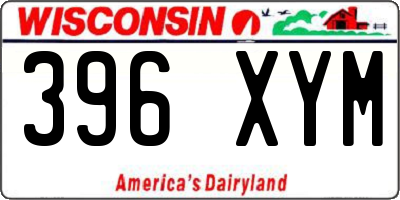 WI license plate 396XYM