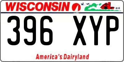 WI license plate 396XYP