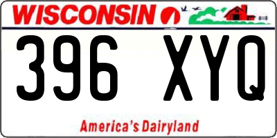 WI license plate 396XYQ