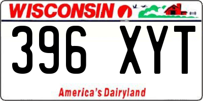 WI license plate 396XYT