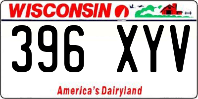 WI license plate 396XYV