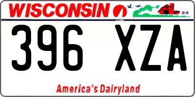 WI license plate 396XZA