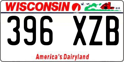 WI license plate 396XZB