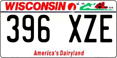 WI license plate 396XZE