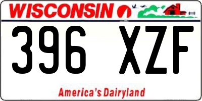 WI license plate 396XZF