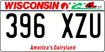 WI license plate 396XZU