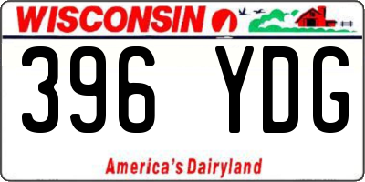WI license plate 396YDG