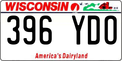 WI license plate 396YDO