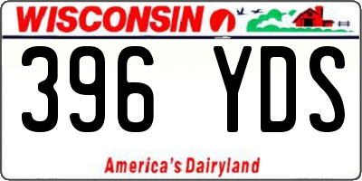 WI license plate 396YDS