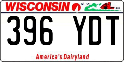 WI license plate 396YDT