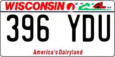 WI license plate 396YDU