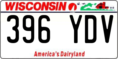 WI license plate 396YDV