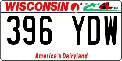 WI license plate 396YDW