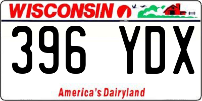 WI license plate 396YDX