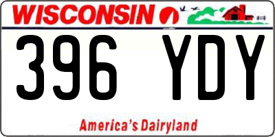 WI license plate 396YDY