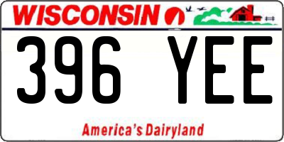 WI license plate 396YEE