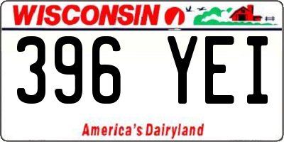 WI license plate 396YEI