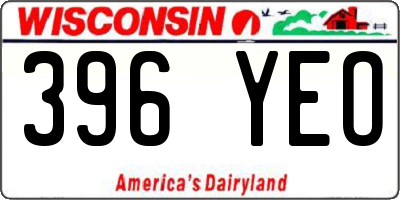 WI license plate 396YEO