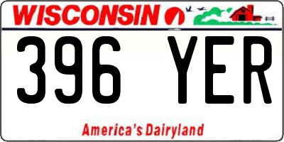 WI license plate 396YER