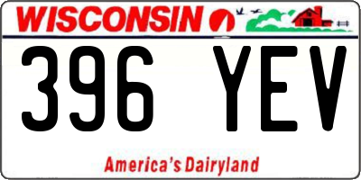 WI license plate 396YEV