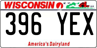 WI license plate 396YEX