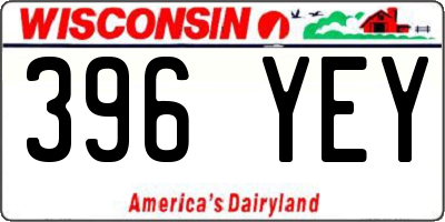 WI license plate 396YEY