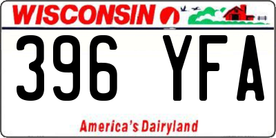 WI license plate 396YFA