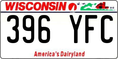 WI license plate 396YFC