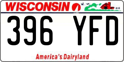 WI license plate 396YFD