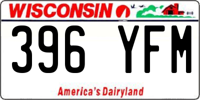 WI license plate 396YFM