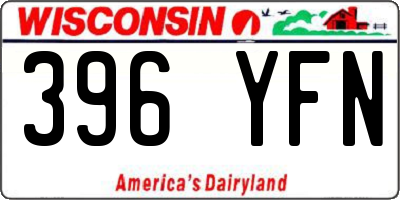 WI license plate 396YFN