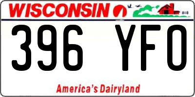 WI license plate 396YFO