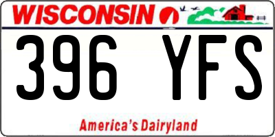 WI license plate 396YFS