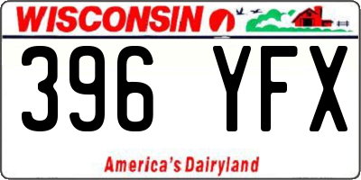 WI license plate 396YFX