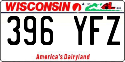 WI license plate 396YFZ