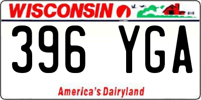 WI license plate 396YGA
