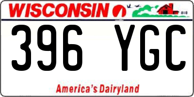 WI license plate 396YGC