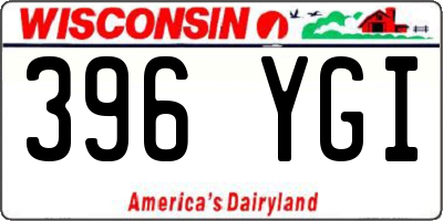 WI license plate 396YGI