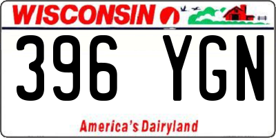 WI license plate 396YGN