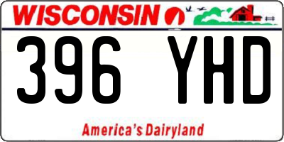 WI license plate 396YHD