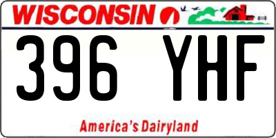 WI license plate 396YHF