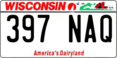 WI license plate 397NAQ